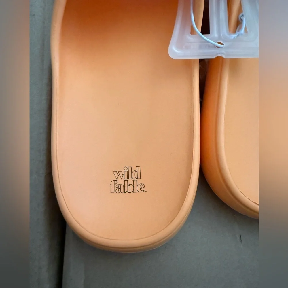 Wild Fable Shoes Robbie Slide Orange slip on Sandals 🎯 Target size 8